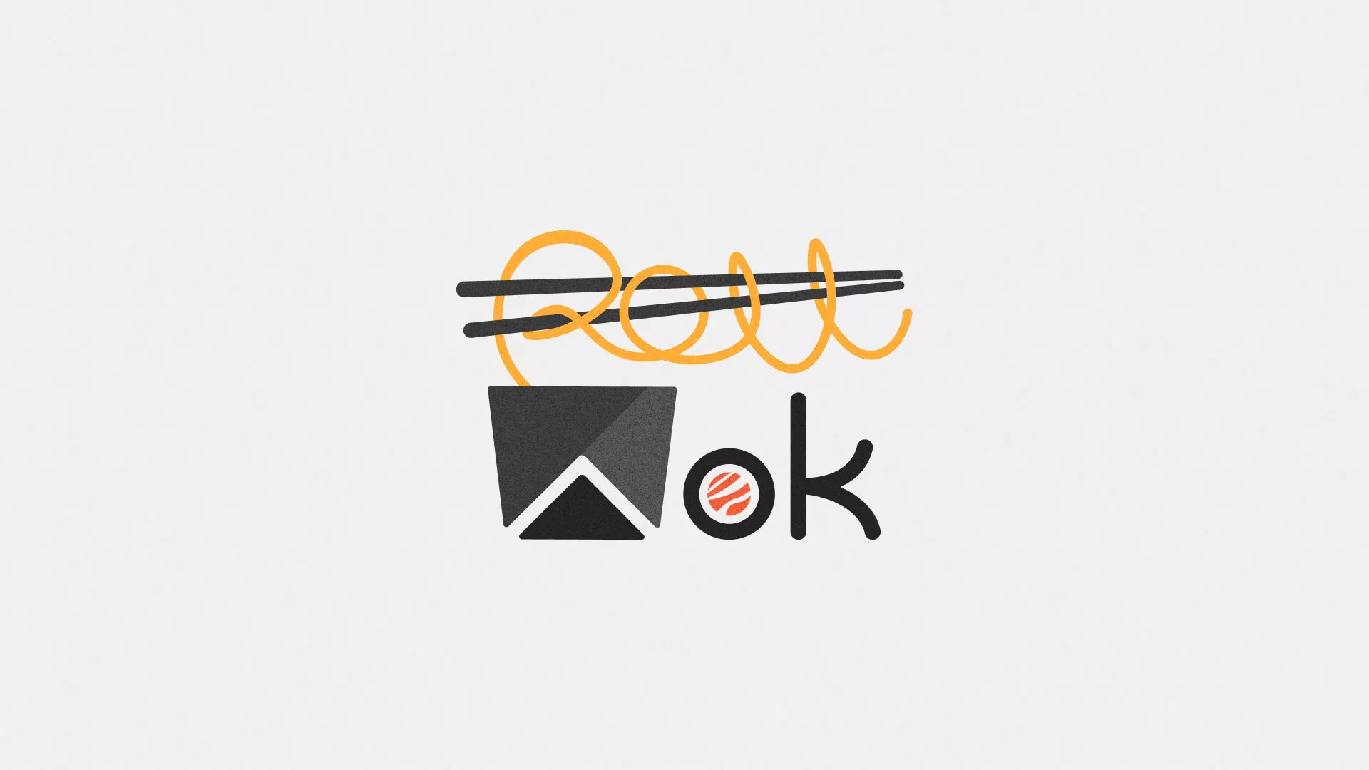 Разработка логотипа суши-бара «Roll Wok Club» в Гуково